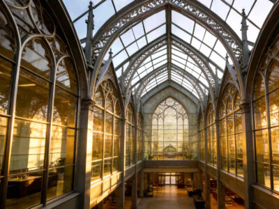 Gothic Victorian glass Greenhouse, Victorian style steel conservatory, Gothic arch glass sunroom